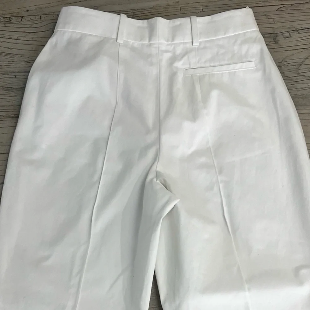 Tory Burch White Cotton Pleated Pants  Size 6  Style 1212-142932  Luxury…